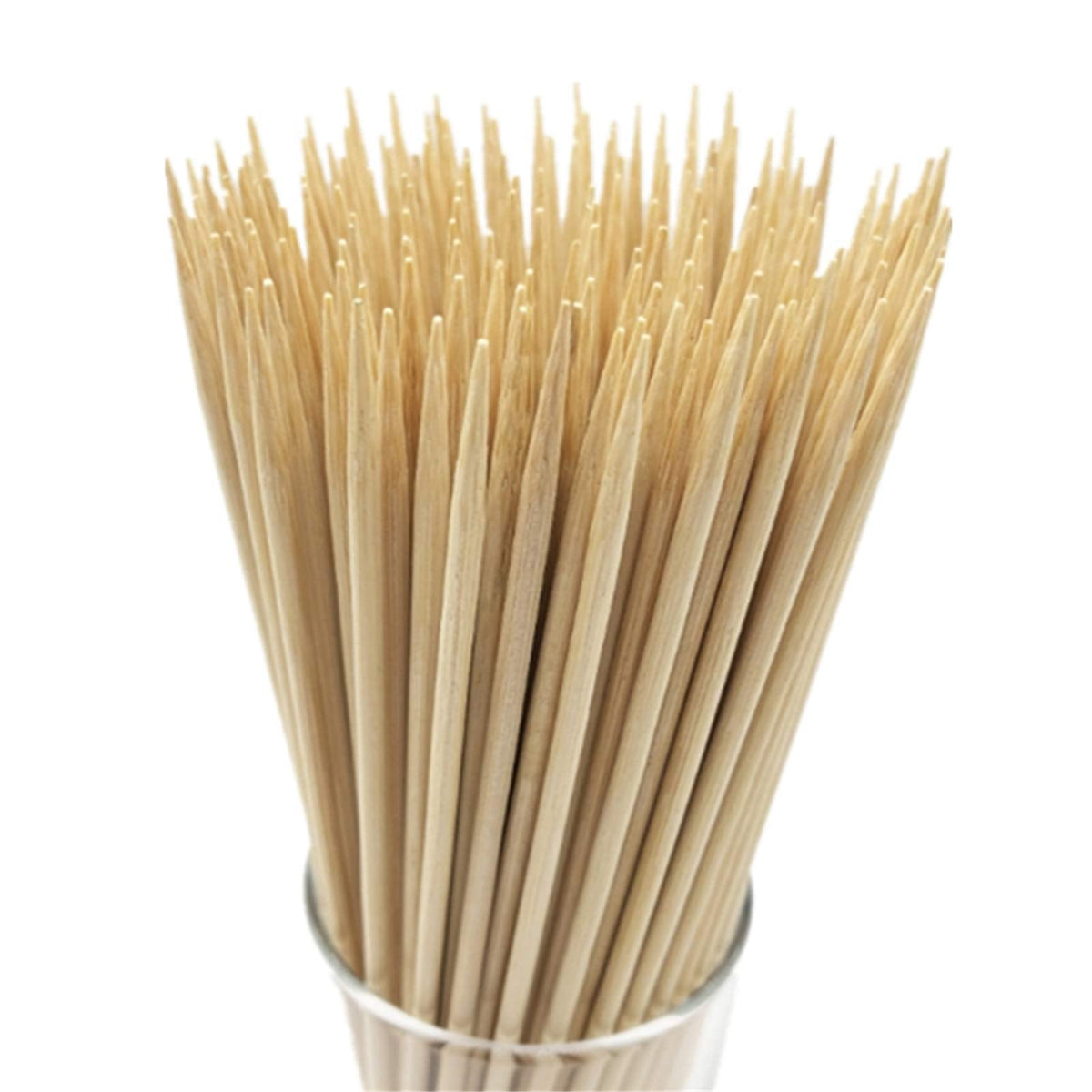 HOPELF 12" Natural Bamboo Skewers for BBQ,Appetiser,Fruit,Cocktail,Kabob,Chocolate Fountain,Grilling,Barbecue,Kitchen,Crafting and Party. Φ=4mm, More Size Choices 6"/8"/10"/14"/16"/30"(100 PCS)-UPStoxs