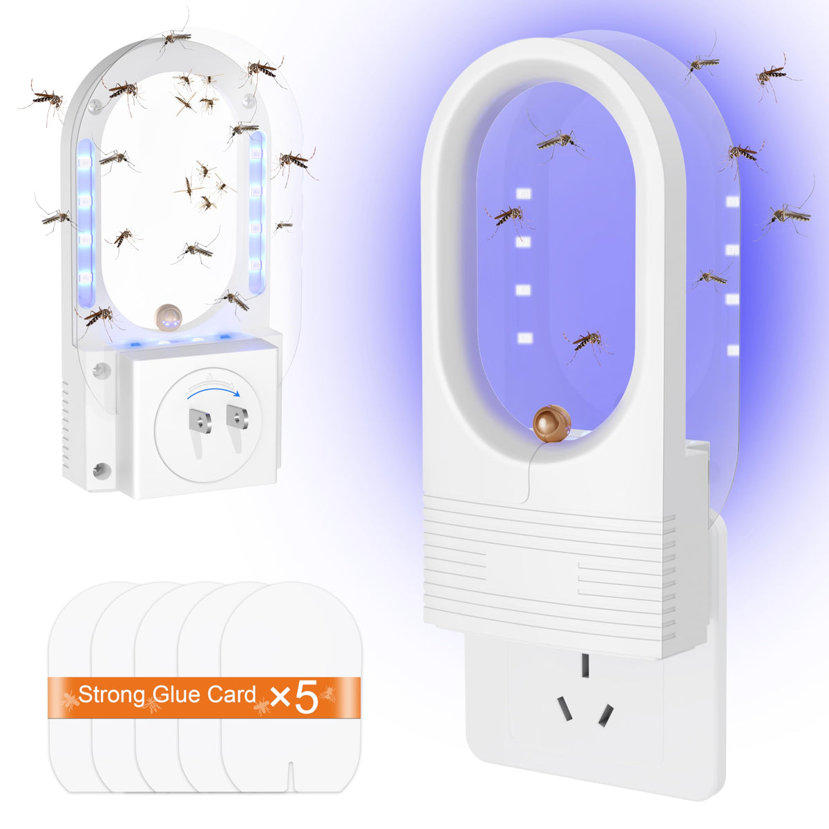 Flying Insect Trap ๐ข๐ฑ๐ผ๐ฟ๐น๐ฒ๐๐&๐ก๐ผ๐ถ๐๐ฒ๐น๐ฒ๐๐ Indoor Fly Trap - Catching Fruit Flies, Mosquitoes and Other Nuisances,Suitable for Indoo & Outdoor(1 White Device + 5 Glue Boards)-UPStoxs