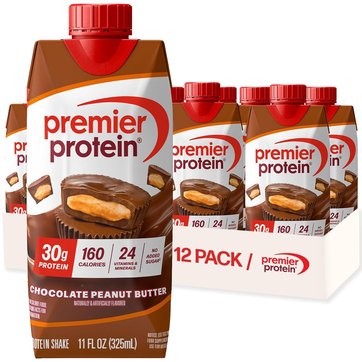 Premier Protein chocolate peanut butter protein shake 30g packaging