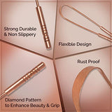 MasterMedi Tongue Scraper with Case Easy to Use Tongue Scraper for Adults, Tongue Cleaner for Oral Care & Hygiene (Copper Set of 2 (with Travel Case))-UPStoxs