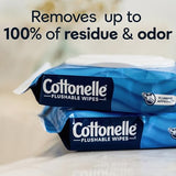 Cottonelle Fresh Feel Flushable Wet Wipes, Adult Wet Wipes, 8 Flip-Top Packs, 42 Wipes Per Pack (336 Total Wipes), Packaging May Vary-UPStoxs