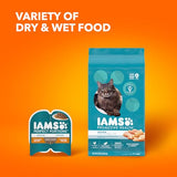 IAMS PROACTIVE HEALTH Adult Indoor Weight Control & Hairball Care Dry Cat Food with Chicken & Turkey Cat Kibble, 7 lb. Bag-UPStoxs