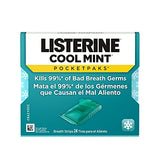 Listerine Cool Mint Pocketpaks Breath Strips Kills Bad Breath Germs, 24-Strip Pack (12 Pack)-UPStoxs