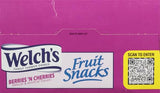 Welch's Fruit Snacks, Berries 'n Cherries, Perfect Halloween Candy Bulk Pack, Gluten Free, Individual Single Serve Bags, 0.8 oz (Pack of 40)-UPStoxs