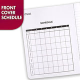 Mead Composition Notebooks, 3 Pack, Wide Ruled Paper, 9-3/4" x 7-1/2", 100 Sheets per Comp Book, Black Marble (38301)-UPStoxs