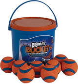 Chuckit Ultra Ball Dog Toy, Medium (2.5" Diameter), Pack of 8 with Chuckit Cleaning Bucket-UPStoxs