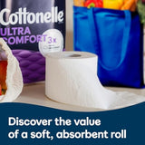 Cottonelle Ultra Comfort Toilet Paper with Cushiony CleaningRipples Texture, 24 Family Mega Rolls (24 Family Mega Rolls = 108 Regular Rolls) (4 Packs of 6), 296 Sheets per Roll, Packaging May Vary-UPStoxs