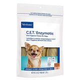 Virbac C.E.T. Enzymatic Oral Hygiene Chews for Dogs Beef 8.4 Ounces-UPStoxs