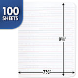 Mead Primary Composition Notebook, Wide Ruled Paper, Grades K-2 Writing Workbook, 9-3/4" x 7-1/2", 100 Sheets, Blue Marble (09902)-UPStoxs