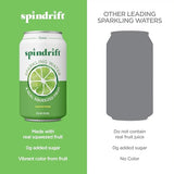 Spindrift Sparkling Water, Lime Flavored, Made with Real Squeezed Fruit, 12 Fl Oz Cans, Pack of 24 (Only 4 Calories per Can)-UPStoxs