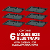 Tomcat Glue Traps Mouse Size with Eugenol for Enhanced Stickiness, Contains 6 Mouse Size Glue Traps - Captures Mice and Other Household Pests - Professional Strength, Pesticide-Free and Ready-to-Use-UPStoxs