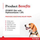 Zymox Otic Enzymatic Solution for Dogs and Cats to Soothe Ear Infections with 1% Hydrocortisone for Itch Relief, 1.25oz-UPStoxs