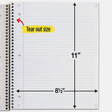 Five Star Spiral Notebook + Study App, 3 Subject, College Ruled Paper, Fights Ink Bleed, Water Resistant Cover, 8-1/2" x 11", 150 Sheets, Blue (73623)-UPStoxs