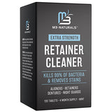 Retainer Cleanser Tablets Invisalign Cleaner FSA HSA Approved Remove Odors Discoloration Stains and Plaque 4 Month Supply Denture Cleansers Retainers Mouth Guards Denture Bath Mint by M3 Naturals-UPStoxs
