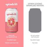 Spindrift Sparkling Water, Grapefruit Flavored, Made with Real Squeezed Fruit, (Only 15 Calories per Can), 12 Fl Oz (Pack of 24)-UPStoxs