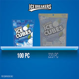 ICE BREAKERS Ice Cubes Peppermint Sugar Free Chewing Gum Pouch, 8.11 oz (100 Pieces)-UPStoxs