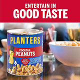 PLANTERS Salted Cocktail Peanuts, Party Snacks, Plant Based Protein 16oz (1 Canister)-UPStoxs