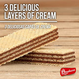 Bauducco Chocolate & Vanilla Wafer Cookies - Convenient Single Serve Wafer Cookies With 3 Layers of Cream - Delicious Sweet Snack on the go or Dessert 28.2oz (Pack of 20)-UPStoxs