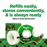 Scotch Magic Tape, 3 Rolls, Numerous Applications, Invisible, Engineered for Repairing, 3/4 x 300 Inches, Dispensered (3105)-UPStoxs
