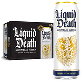 Liquid Death, Still Mountain Water, 8-Pack (King Size 19.2oz Cans), Real Mountain Source, Natural Minerals & Electrolytes-UPStoxs
