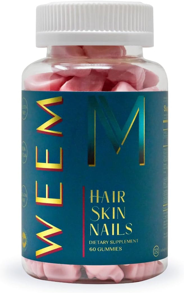 WEEM Hair Skin and Nails Gummies vegan biotin supplement