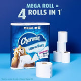 Charmin Ultra Soft Toilet Paper 6 Mega Rolls = 24 Regular Rolls-UPStoxs
