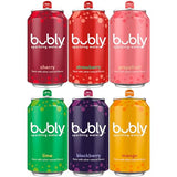 bubly Sparkling Water, 6 Flavor Variety Pack (Blackberry, Lime, Cherry, Grapefruit, Strawberry, Mango), Zero Sugar & Zero Calories, Seltzer Water, 12 Fl Oz Cans (Pack of 18)-UPStoxs