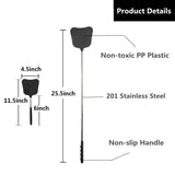Foxany Telescopic Fly Swatters, Durable Plastic Fly Swatter Heavy Duty Set, Flyswatter with Stainless Steel Handle for Indoor/Outdoor/Classroom (2 Pack)-UPStoxs
