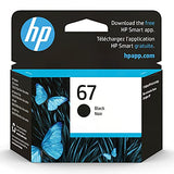 HP 67 Black Ink Cartridge | Works with HP DeskJet 1255, 2700, 4100 Series, HP ENVY 6000, 6400 Series | Eligible for Instant Ink | 3YM56AN-UPStoxs