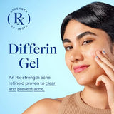 Differin Acne Treatment Gel, 30 Day Supply, Retinoid Treatment for Face with 0.1% Adapalene, Gentle Skin Care for Acne Prone Sensitive Skin, 15g Tube (Packaging May Vary)-UPStoxs