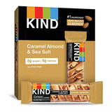 KIND Bars, Caramel Almond & Sea Salt, Healthy Snacks, Gluten Free, Low Sugar, 6g Protein, 12 Count-UPStoxs