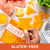 Quest Nutrition Nacho Cheese Tortilla Style Protein Chips, 18g Protein, 4g Net Carb, Low Carb, Gluten Free, 1.1 oz (Pack of 12)-UPStoxs