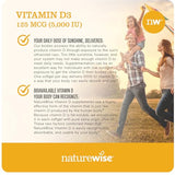 NatureWise Vitamin D3 5000iu (125 mcg) 1 Year Supply for Healthy Muscle Function, and Immune Support, Non-GMO, Gluten Free in Cold-Pressed Olive Oil, Packaging Vary ( Mini Softgel), 360 Count-UPStoxs