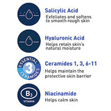 CeraVe SA Cleanser | Salicylic Acid Cleanser with Hyaluronic Acid, Niacinamide & Ceramides| BHA Exfoliant for Face | Fragrance Free Non-Comedogenic | 8 Ounce-UPStoxs
