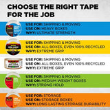 Scotch Heavy Duty Shipping and Moving Packing Tape, Clear, Packing and Moving Supplies, 1.88 in. x 22.2 yd., 6 Tape Rolls with Dispensers-UPStoxs