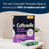 Cottonelle Ultra Comfort Toilet Paper with Cushiony CleaningRipples Texture, 24 Family Mega Rolls (24 Family Mega Rolls = 108 Regular Rolls) (4 Packs of 6), 296 Sheets per Roll, Packaging May Vary-UPStoxs