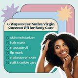 Nutiva Organic Coconut Oil 15 fl oz, Cold-Pressed, Fresh Flavor for Cooking, Natural Hair, Skin, Massage Oil and, Non-GMO, USDA Organic, Unrefined Extra Virgin Coconut Oil (Aceite de Coco)-UPStoxs