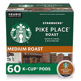 Starbucks K-Cup Coffee Pods, Medium Roast Coffee, Pike Place Roast for Keurig Brewers, 100% Arabica, 6 boxes (60 pods total)-UPStoxs