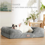 Bedsure Orthopedic Dog Bed for Medium Dogs - Waterproof Dog Sofa Beds Medium, Supportive Foam Pet Couch Bed with Removable Washable Cover, Waterproof Lining and Nonskid Bottom, Grey-UPStoxs