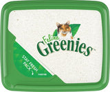 Greenies Feline Adult Natural Dental Care Cat Treats, Catnip Flavor, 9.75 oz. Tub-UPStoxs