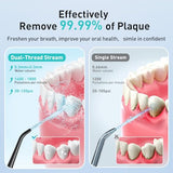 COSLUS Water Dental Flosser Teeth Pick: Portable Cordless Oral Irrigator 300ML Rechargeable Travel Irrigation Cleaner IPX7 Waterproof Electric Waterflosser Flossing Machine for Teeth Cleaning F5020E-UPStoxs