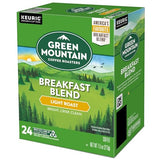 Green Mountain Coffee Roasters Breakfast Blend Single-Serve Keurig K-Cup Pods, Light Roast Coffee, 96 Count (4 Packs of 24)-UPStoxs