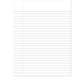 Mead Loose Leaf Paper, Notebook Paper, Wide Ruled Filler Paper, Standard, 8 x 10.5, 200 Sheets (15200) White-UPStoxs