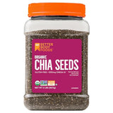 BetterBody Foods Organic Chia Seeds 2 lbs, 32 Oz, with Omega-3, Non-GMO, Gluten Free, Keto Diet Friendly, Vegan, Good Source of Fiber-UPStoxs