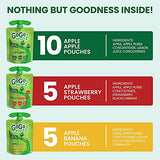 GoGo squeeZ Fruit on the Go Variety Pack, Apple, Banana & Strawberry, 3.2 oz (Pack of 20), Unsweetened Snacks for Kids, Gluten Free, Nut and Dairy Free, Recloseable Cap, BPA Free Pouches-UPStoxs