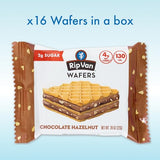 Rip Van Chocolate Hazelnut Wafer Cookies, Keto, Non-GMO, Healthy Snacks, Low Carb & Low Sugar (2g), Low Calorie, Vegan, 16 Count-UPStoxs