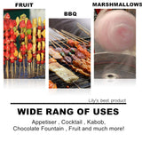 HOPELF 12" Natural Bamboo Skewers for BBQ，Appetiser，Fruit，Cocktail，Kabob，Chocolate Fountain，Grilling，Barbecue，Kitchen，Crafting and Party. Φ=4mm, More Size Choices 6"/8"/10"/14"/16"/30"(100 PCS)-UPStoxs
