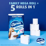 Charmin Toilet Paper Ultra Soft Cushiony Touch, 30 Family Mega Rolls = 153 Regular Rolls-UPStoxs