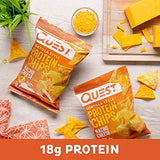 Quest Nutrition Nacho Cheese Tortilla Style Protein Chips, 18g Protein, 4g Net Carb, Low Carb, Gluten Free, 1.1 oz (Pack of 12)-UPStoxs