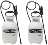 Chapin 22000 Made in USA Value Pack of 2 Units, 1 Gallon Lawn and Garden Pump Pressured Sprayer, for Spraying Plants, Garden Watering, Lawns, Weeds and Pests, Translucent White-UPStoxs